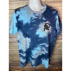 Flomotion Tie‑Dye T‑Shirt – Blue/White – “Don’t Feed the Locals” – Size Large